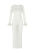 White Tulle Bodycon Dress